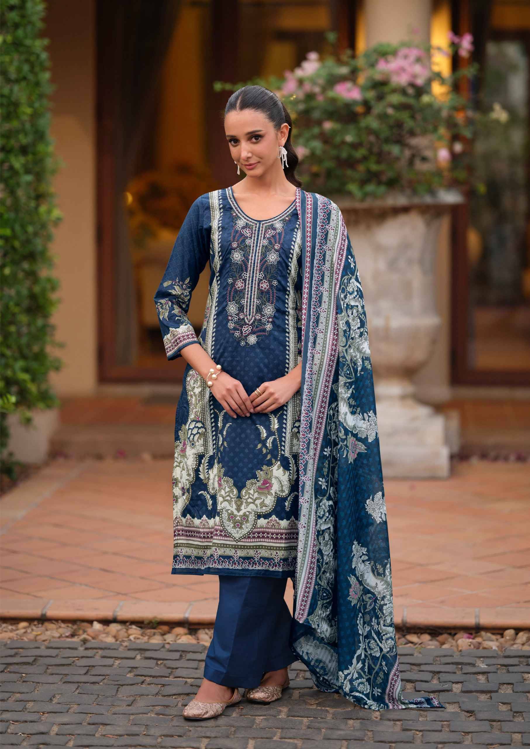 MIRAAL LUXURY LAWN - 2 By Nisanka 01 to 06 Series Wholesale Designer Festive Suits Collection Beautiful Stylish Fancy Colorful Party Wear & Occasional Wear Pure Viscose Lawn Print Dresses At Wholesale Price